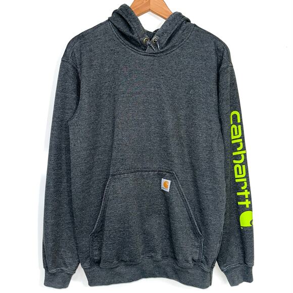 Carhartt Loose Fit Midweight Logo Sleeve K288 Graphic Hoodie Size Small - Picture 2 of 13